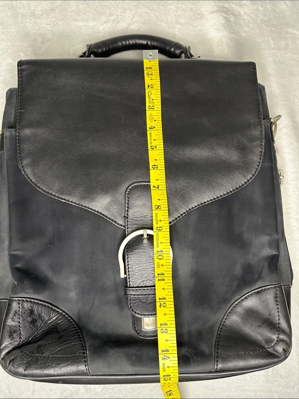Bellini Men's Messenger Backpack Briefcase Laptop BagLeather & Nylon Design
